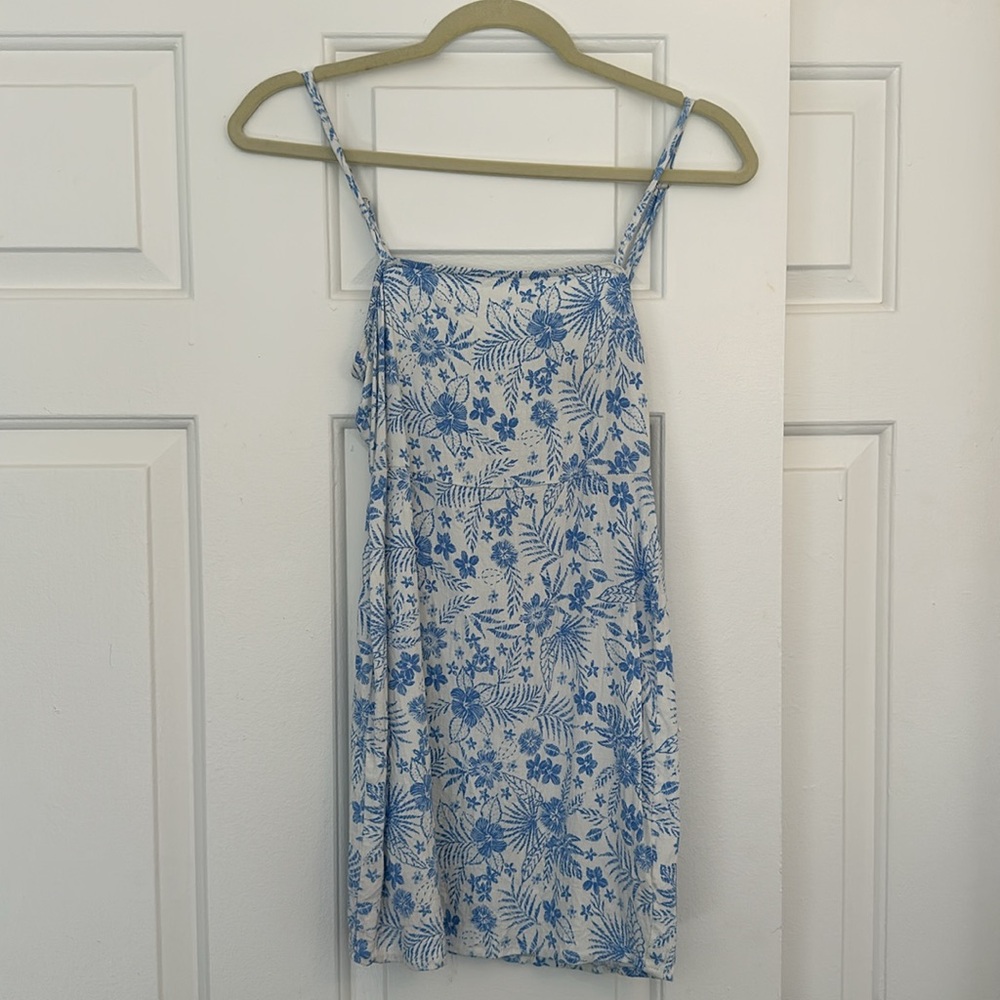 Wild Fable Blue Tropical Floral Mini Dress XS